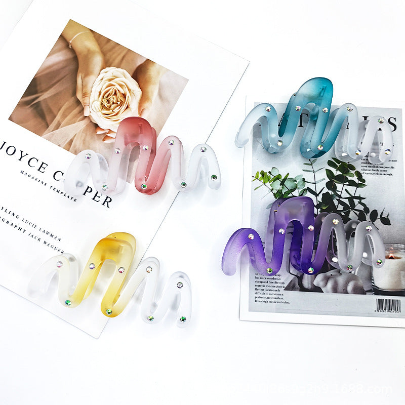 Gradient Color Wave Grip Hair Clip