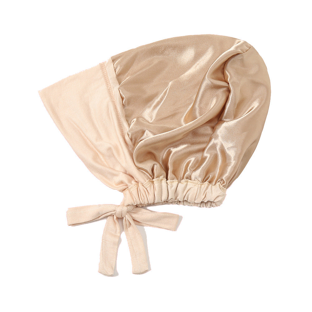Women's Fashion Simple Mercerized Cotton Elastic Elastic Lace-up Ethnic Headscarf