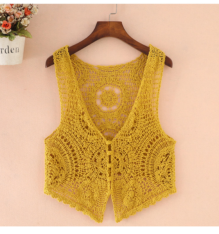 Ladies Summer Hollow Lace Thin Vest