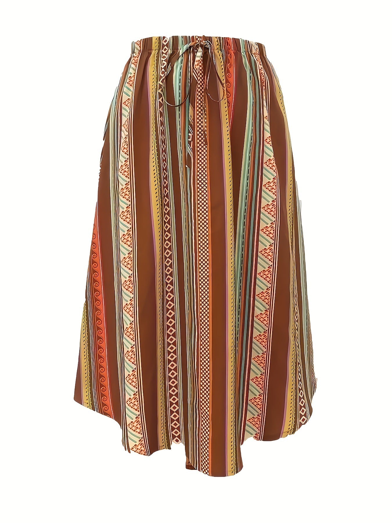 Women's National Fashion Casual Striped Skirt