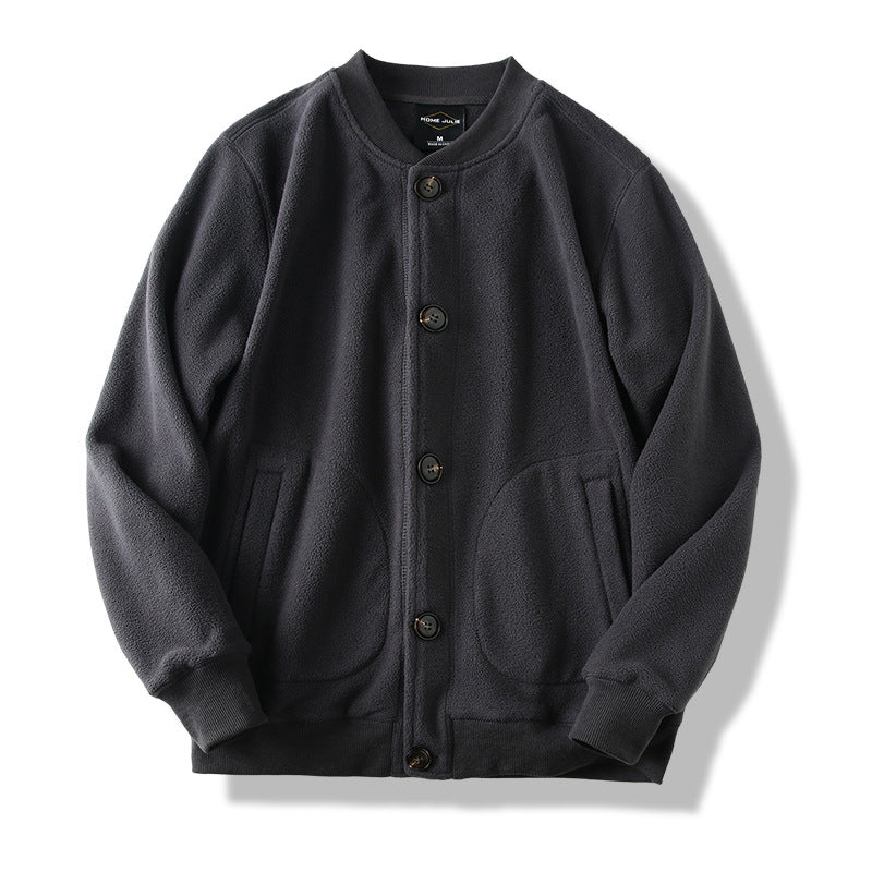 Double Sided Polar Fleece Solid Color Long Sleeve