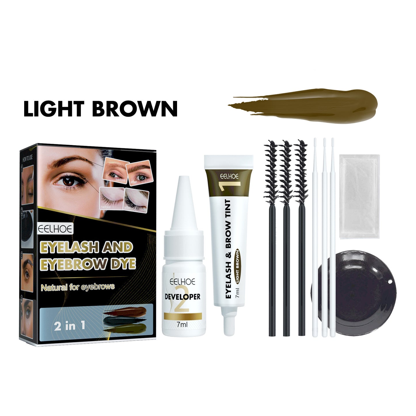 Two-in-one Eyelash Dyeing Suit Does Not Fade