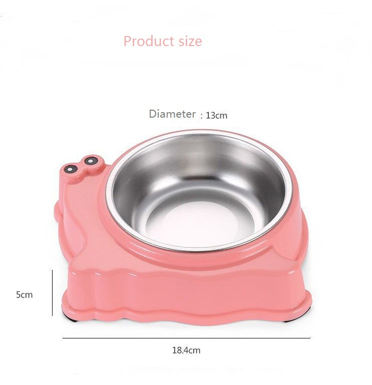 Cartoon snail Shaped Stainless Steel  Pet Bowl