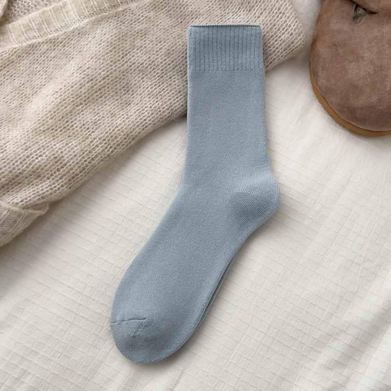 Autumn And Winter Plush Thickened Mid-calf Warm Cotton Socks