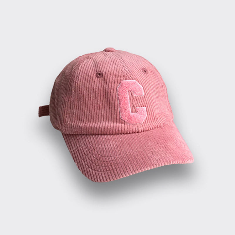 Fashion C Letter Corduroy Baseball Hat