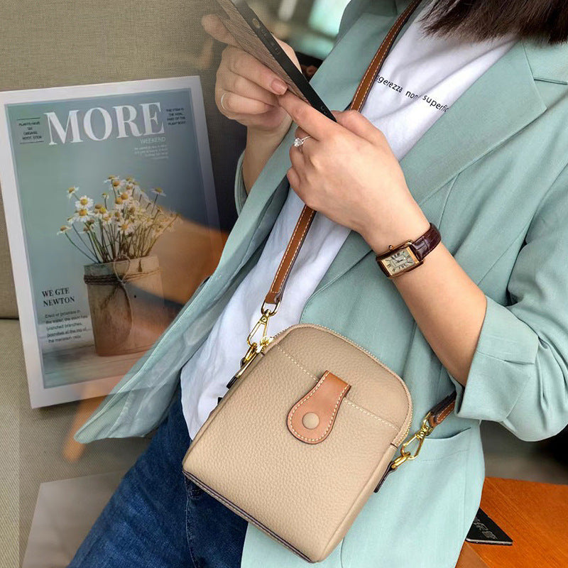 Women's Fashion Casual Cowhide Multifunctional Cell Phone Bag