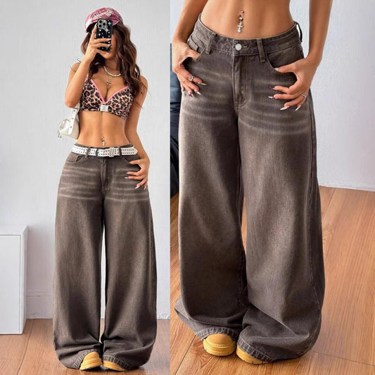 Loose Slimming And Fashionable Straight-leg Trousers Ins