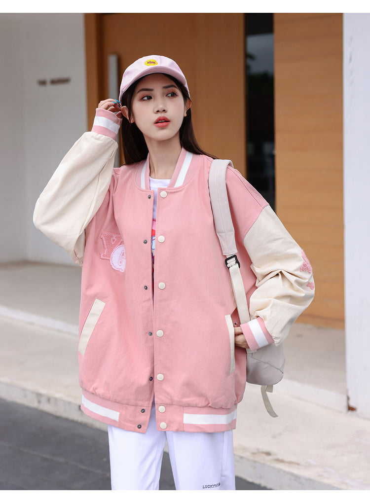 Junior High School Loose Thin Coat For Girls