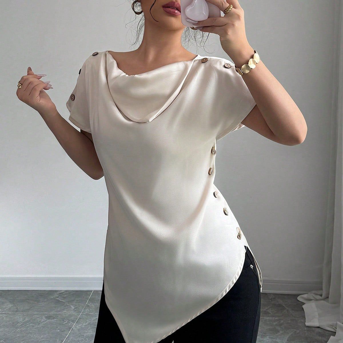 Stylish Womens Wide-neck Off-shoulder Sexy Top