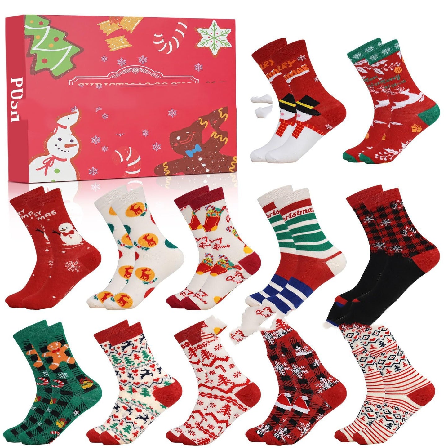 Christmas Countdown Advent Calendar Sock Blind Box
