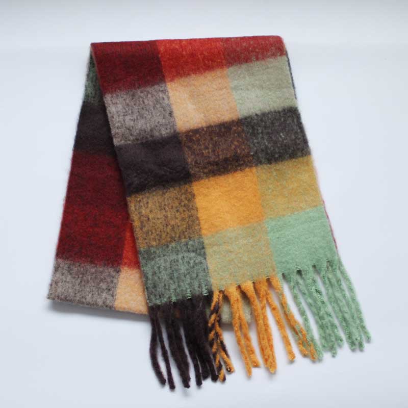 Imitation cashmere thick tassel warm scarf