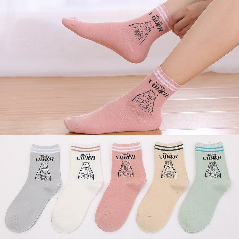 Japanese cute cartoon bear stockings
