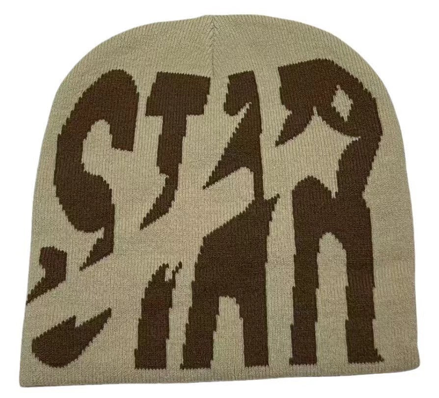Y2g Knitted Hat Letter STAR Same Style