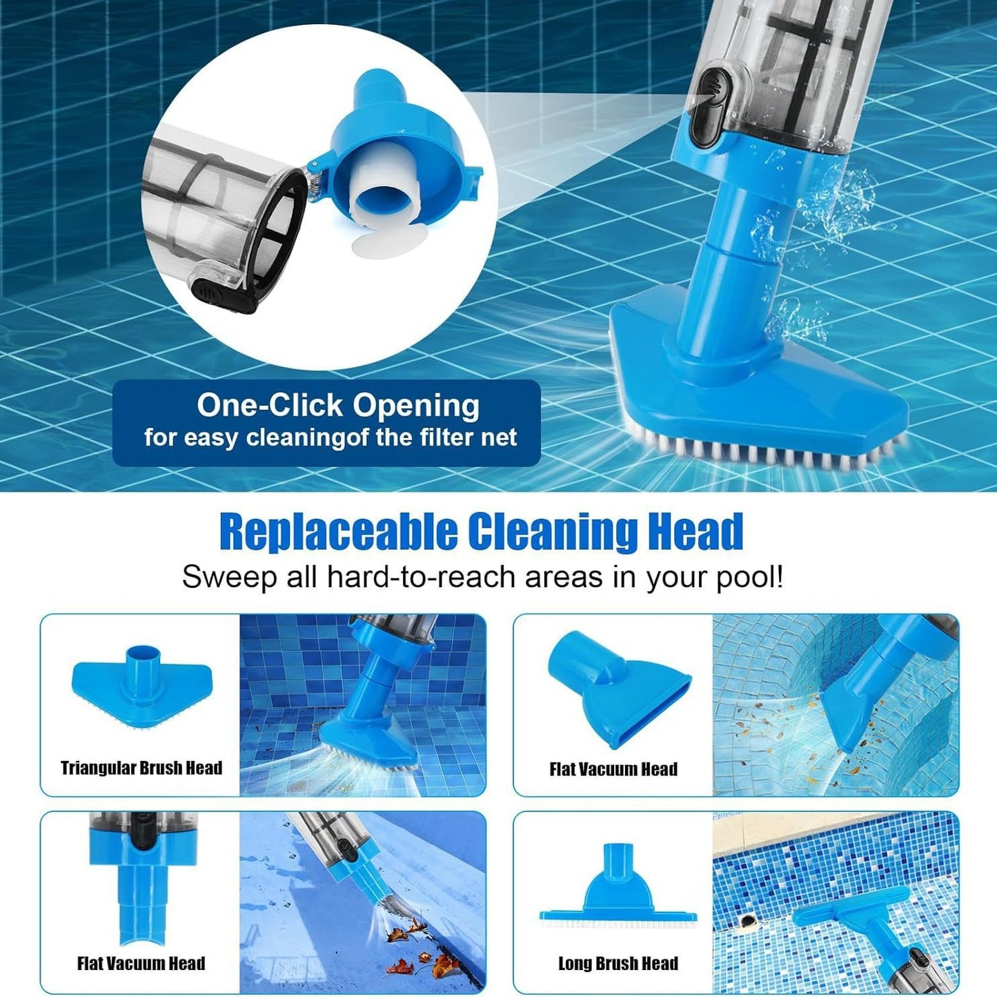 Wireless Vacuum Cleaner For Fish Pond Underwater Rechargeable