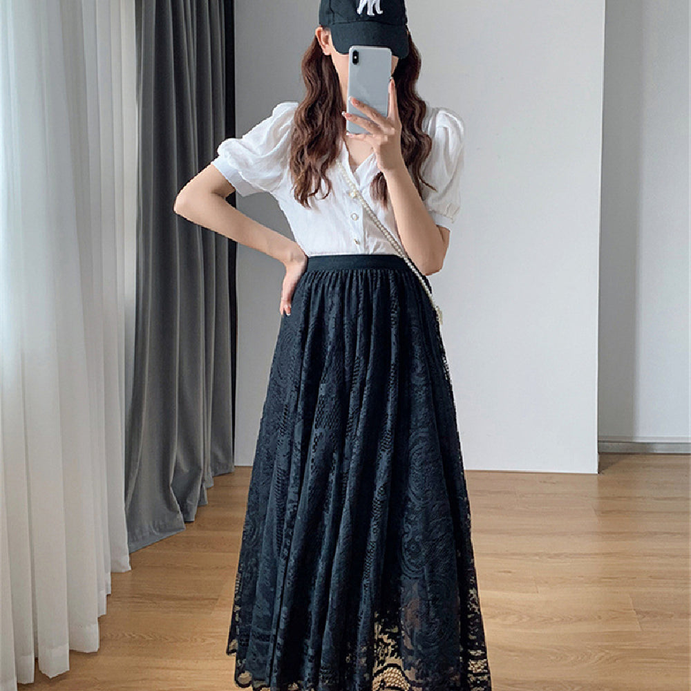 Women's Fashionable And Personalized Lace Temperament Skirt