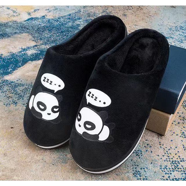 Men's And Women's Winter Fleece-lined Non-slip Slippers