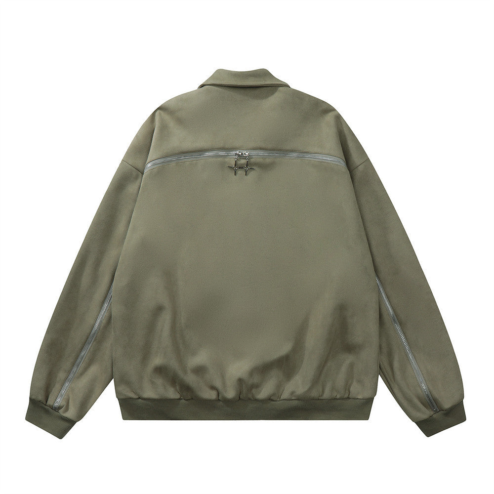Letter Embroidered Pilot Jacket