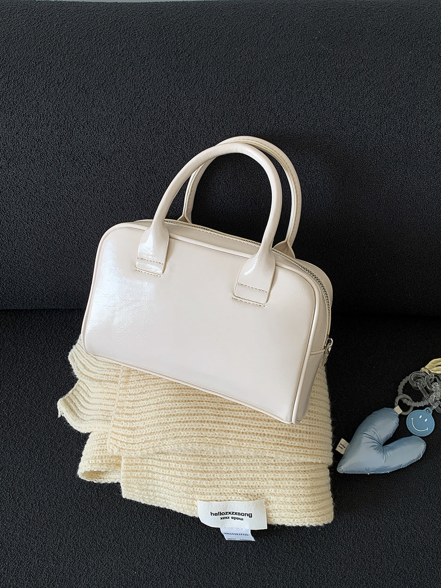 Womens High-End Niche PU Leather Handbag