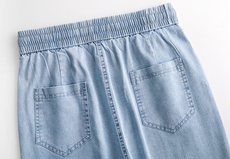 Thin Denim Wide-leg Thin Mopping  Casual Pants