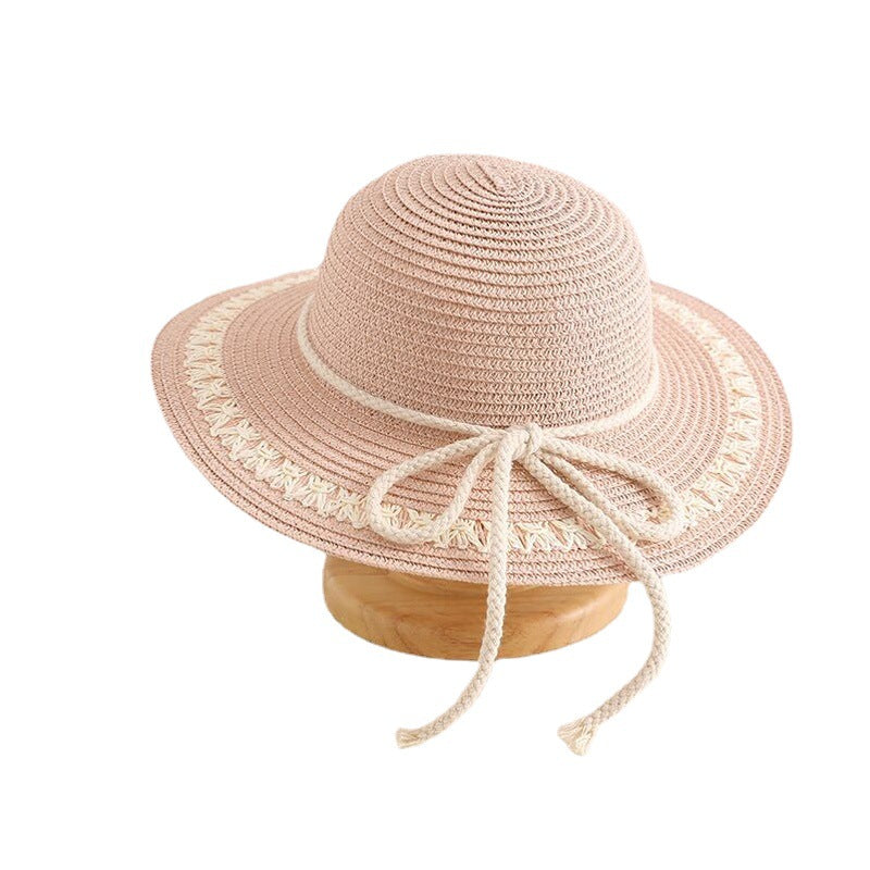 Spring And Summer Outdoor Beach Girl Sunshade Straw Hat Korean Version Of The Big Brim