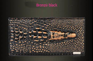 Women's Casual Long Zippered Leather Wallet