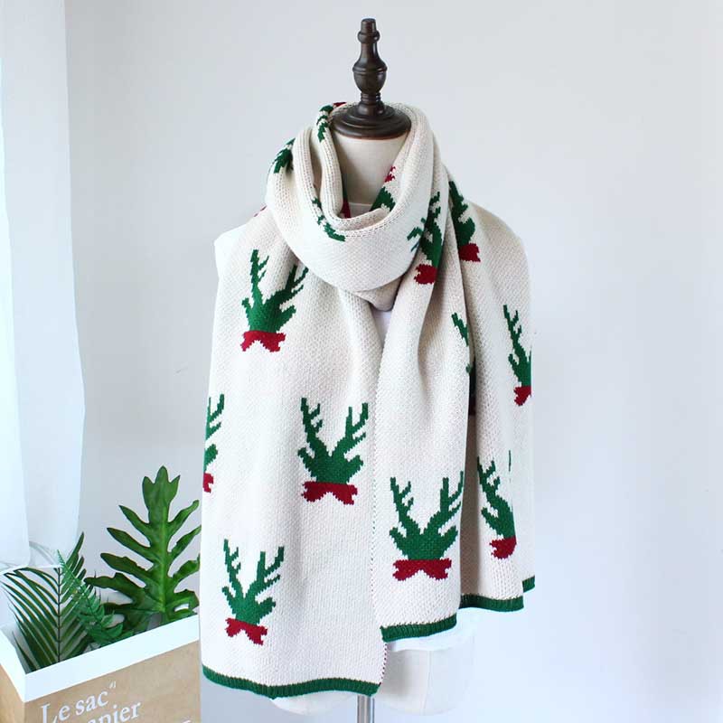 Cute Student Knit Woolen Scarf In Winter