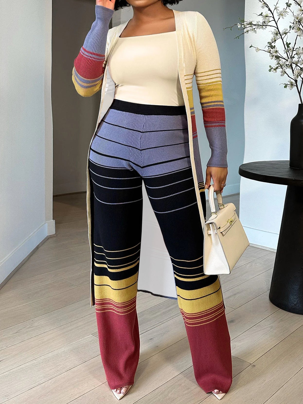 Plus Size Long Sleeve Elegant Fashion Suit