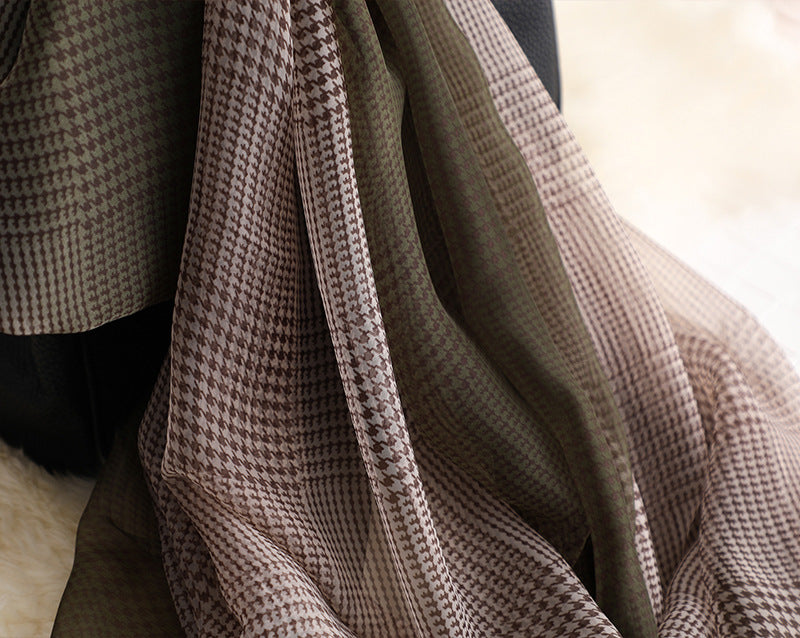 Fashion Women's Houndstooth Long Sun Shawl Scarf