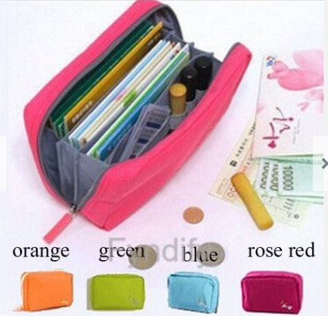 Multi-functional Canvas Passbook Bagcosmetic Bagdigital Bag