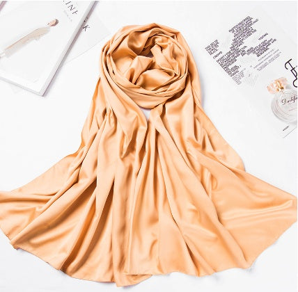 Monochrome matte satin headscarf