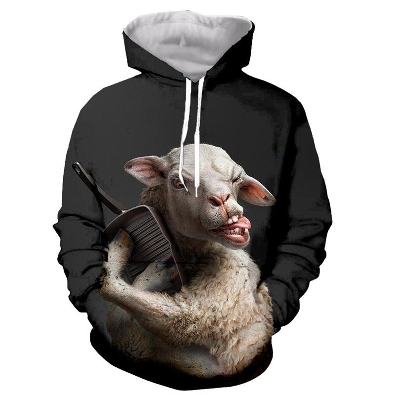 3D Printed Hooded Long Sleeve Sweater
