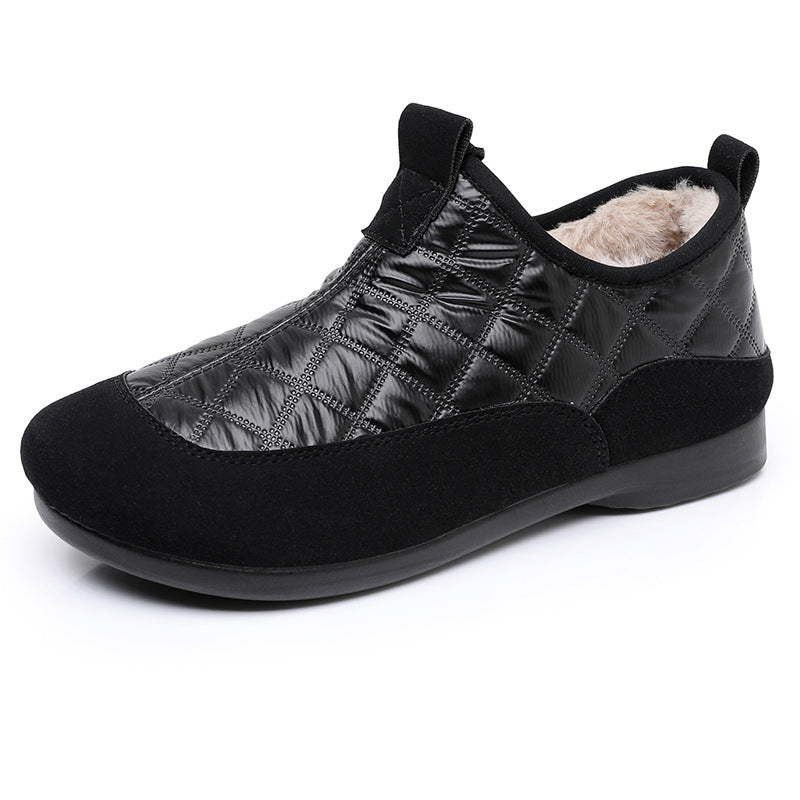Waterproof Non-slip Snow Boots Fleece-lined Warm Leisure Cotton Shoes