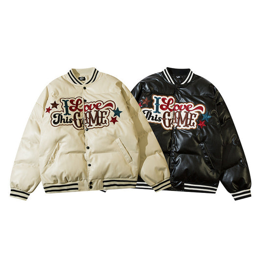 American Street Embroidery Pu Cotton Baseball Uniform