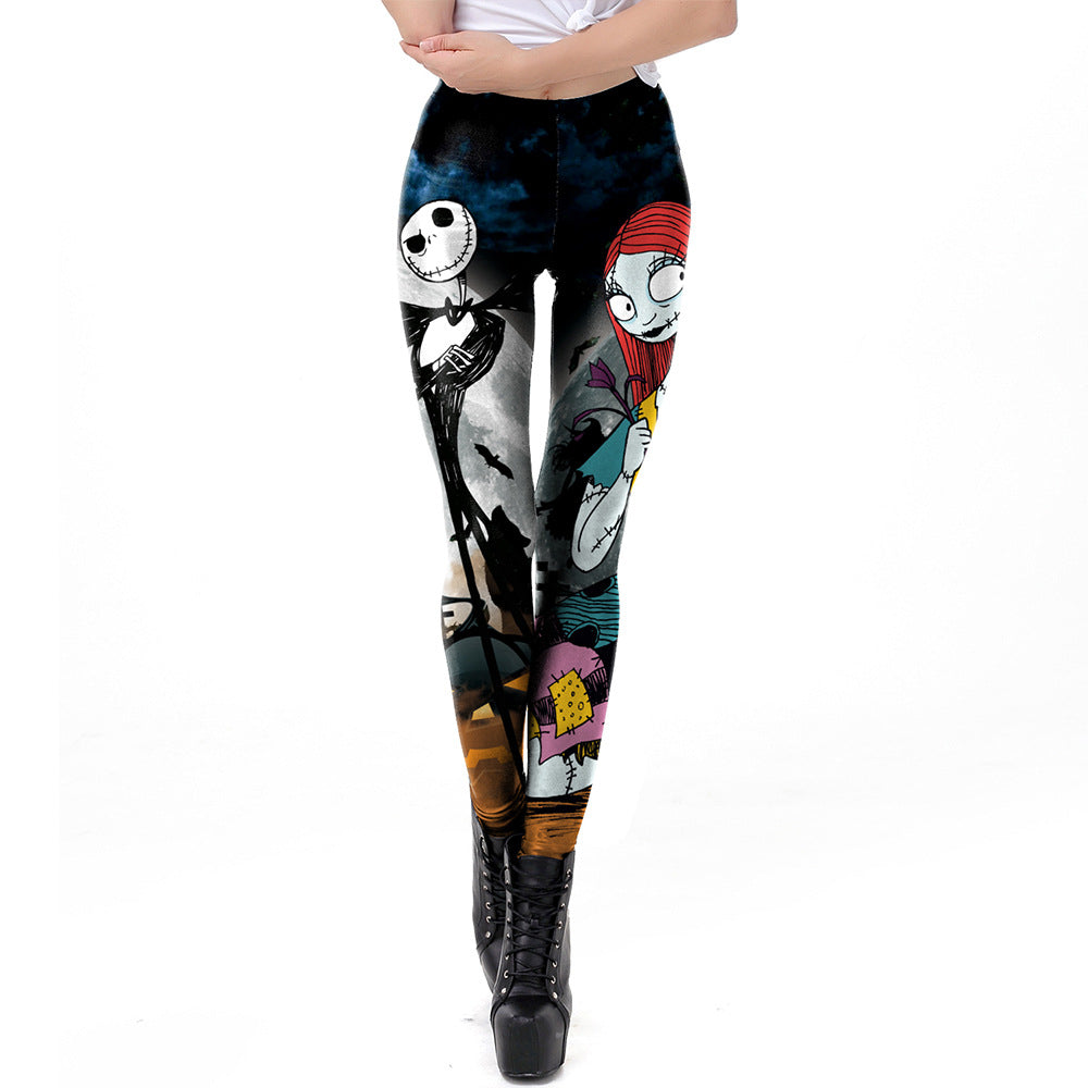 Women's Graphic Printed Casual Skinny Leggings