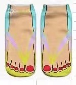 printed Flip-flop Toe Socks 3D-