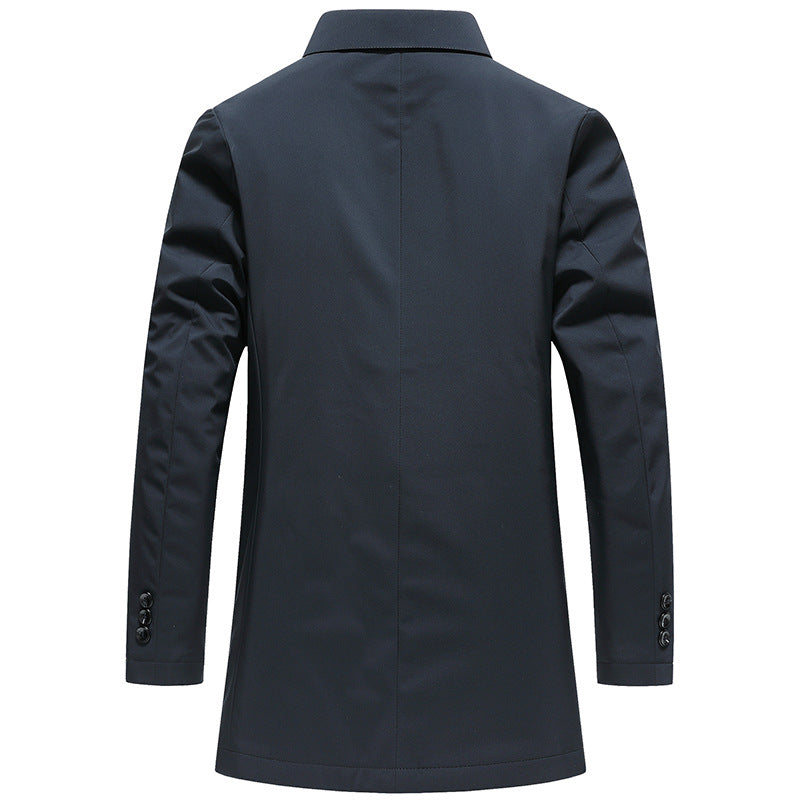 Cotton Business Windbreaker Medium Long Casual