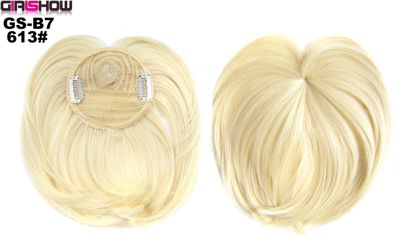 High Temperature Silk Chemical Fiber Wig Top Heart Bangs, Peach Heart Bangs On The Top Of TheHead