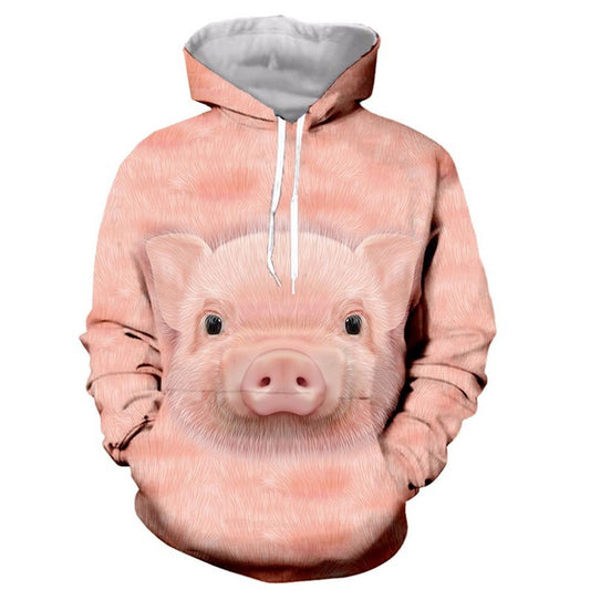 3D Printed Hooded Long Sleeve Sweater