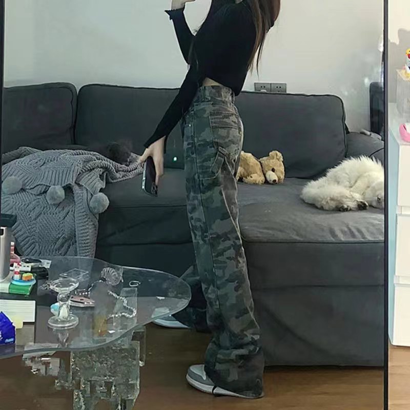 Kvinders afslappede denimjeans med lige ben