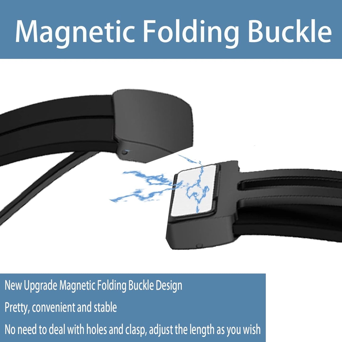 Compatible Wit Zakotu Smart Watch Band, 22Mm Soft Silicone Magnetic Buckle Sport Wristband Replacement Straps Compatible for Zakotu Y66 1.96 Inches Smart Watch (22Mm Size Band, Blue)