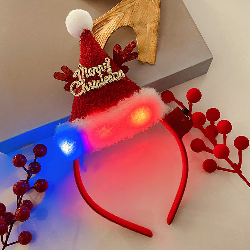 Christmas With Light Headband Snowflake Women's