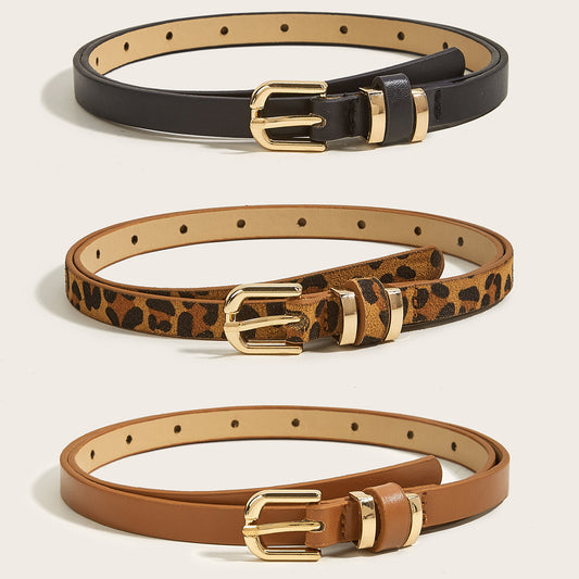 Retro Thin All-match Pin Buckle Small Belt