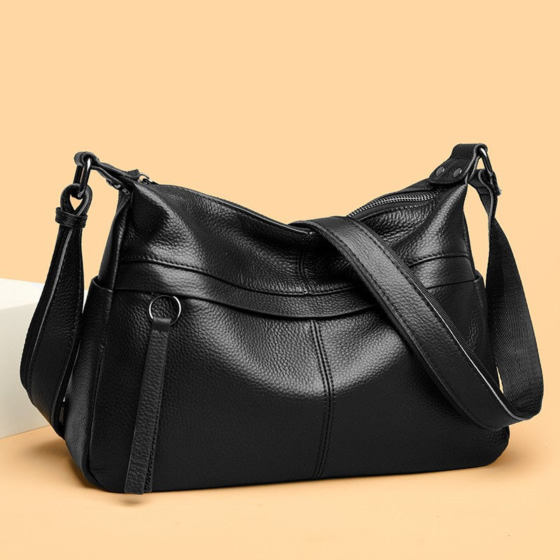 First Layer Leather One-shoulder Crossbody Female European And American Style