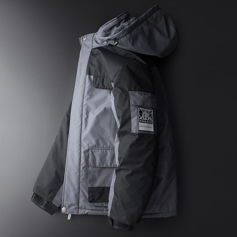 Windproof And Warm Mountaineering Suit With Removable Cap