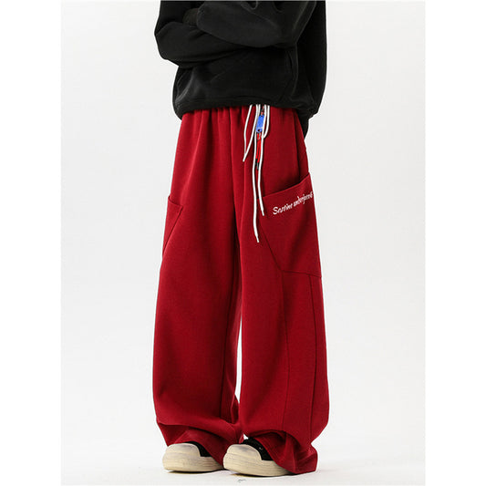 Retro Sports Trousers Loose Wide Leg Leisure Pants
