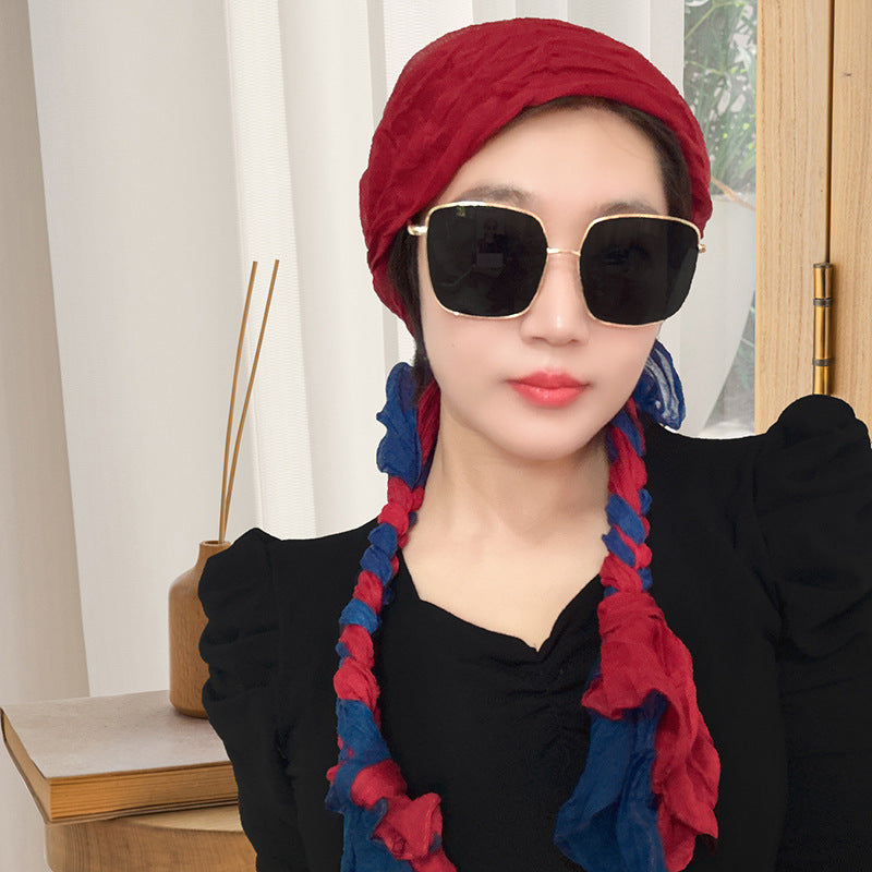 Hand-woven Hair Braid Scarf Girls Fashion Thin Scarf