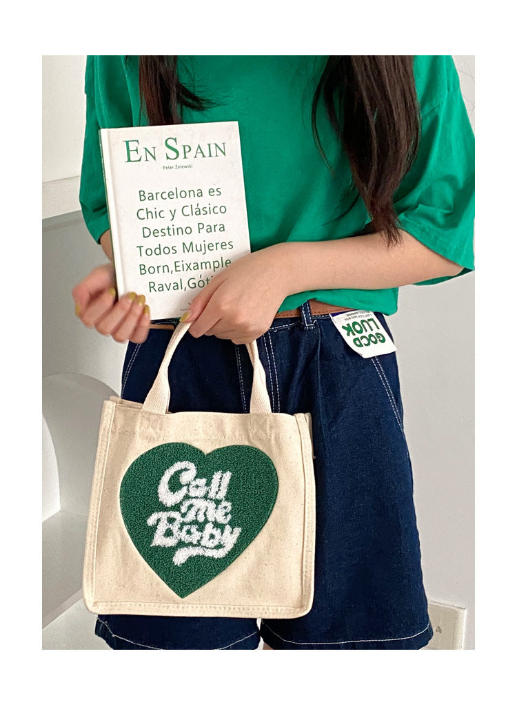 Love Hand Canvas Small Square Bag