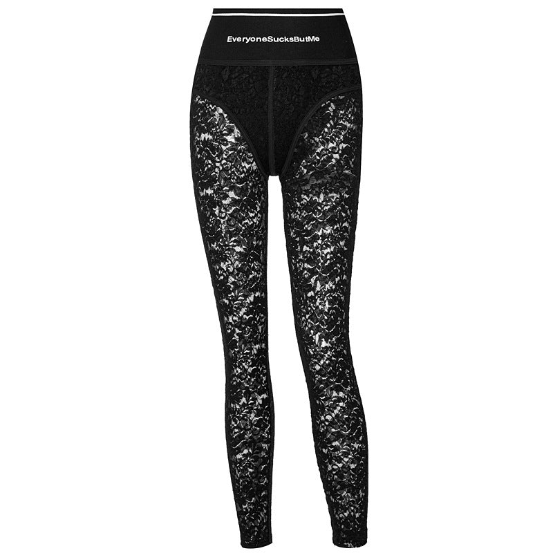 Lace Fight Receiving Waist Tight-fitting Hip Pants