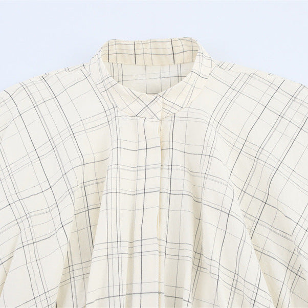 European And American Style Plaid Pilot Style Shirt Coat