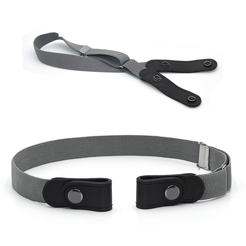 Jeans Belt Seamless Elastic Without Buckle All-match Lazy Belt